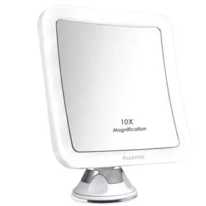 Auxmir 10X Magnifying LED Lighted Makeup Mirror with Suction Base
