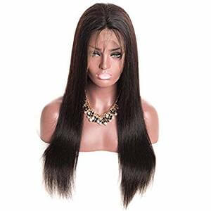 HC Straight 360 Lace Frontal Wig with Natural Hairline and High Ponytail Peruvian Virgin 360 Lace Frontal Human Hair Wig