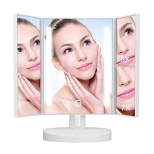 KEDSUM Trifold Lighted Makeup Mirror