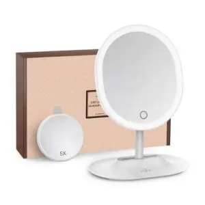 Makeup Mirror Rechargeable LED Lighted with 1X/5 X Magnification