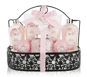 Giftsational Spa Gift Basket with Heavenly Cherry Blossom Fragrance