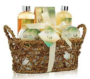 Giftsational Gift Basket with Rejuvenating Tropical Coconut Fragrance
