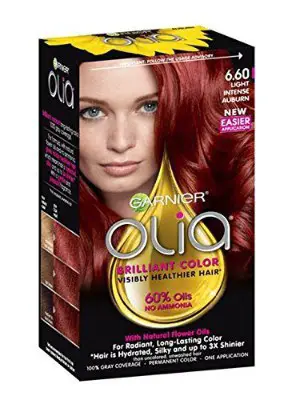 Garnier Olia Hair Color, 6.60 Light Intense Auburn