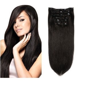 Lovbite Hair Clip In Hair Extensions Human Straight Hair