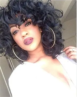 ELIM Short Curly Kinky Wigs for Black Women