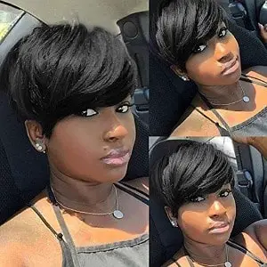 BeiSD Short Pixie Cut Hair Natural Synthetic Wigs
