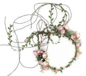 Floral Fall Adjustable Bridal Flower Garland Headband