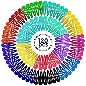 Wpxmer 120 Pack Colorful Hair Clips