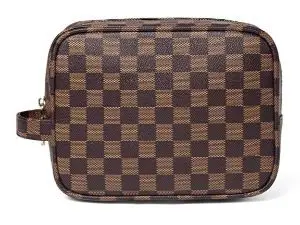 Daisy Rose Luxury Checkered Makeup Bag