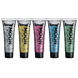 Holographic Face & Body Fine Glitter Gel by Moon Glitter (5 Tubes)