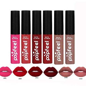 Matte Lipstick Set, Popfeel 6 Colors