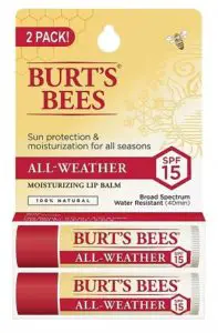 Burt's Bees 100% Natural All-Weather SPF15 Moisturizing Lip Balm