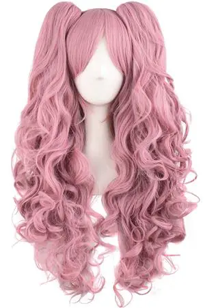 MapofBeauty Lolita Long Curly Clip on Ponytails