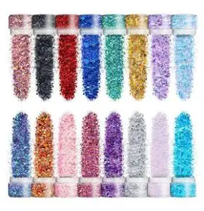 Chunky Cosmetic Holographic Glitter (16 Pots)