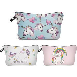 Deanfun Unicorn Makeup Bag 3 Piece Set-min