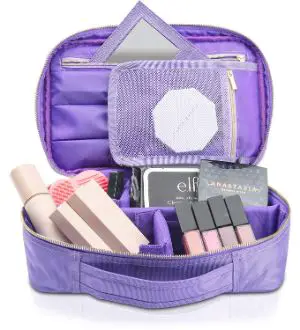 habe Mini Travel Makeup Bag with Mirror-min